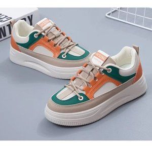 Women autumn new white shoes women's flat leather panel shoes